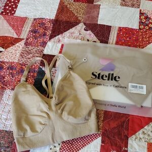 Stelle Women's Tan Low Back Dance Bralettes One Larg And One Medium You Get Both